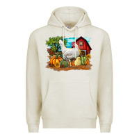 Oatmeal Heather Fall Chicken Premium Hoodie - LillyAllenDesigns