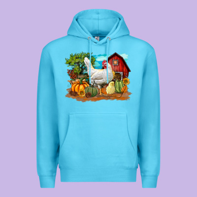 Fall Chicken Premium Hoodie Designed By Lillyallendesigns