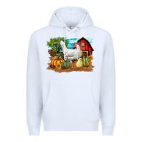 White Fall Chicken Premium Hoodie - LillyAllenDesigns