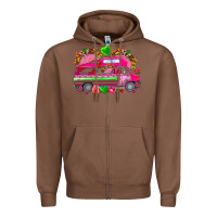Chestnut valentines day tacos truck Zipper Hoodie - NancyCooperArtShop