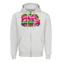 Dove Grey valentines day tacos truck Zipper Hoodie - NancyCooperArtShop