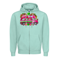 Seafoam valentines day tacos truck Zipper Hoodie - NancyCooperArtShop