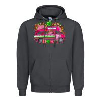 Smoke valentines day tacos truck Zipper Hoodie - NancyCooperArtShop