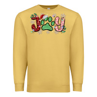 Antique Gold joy with dog paw Premium Sweatshirt - MaliasSmallBusiness