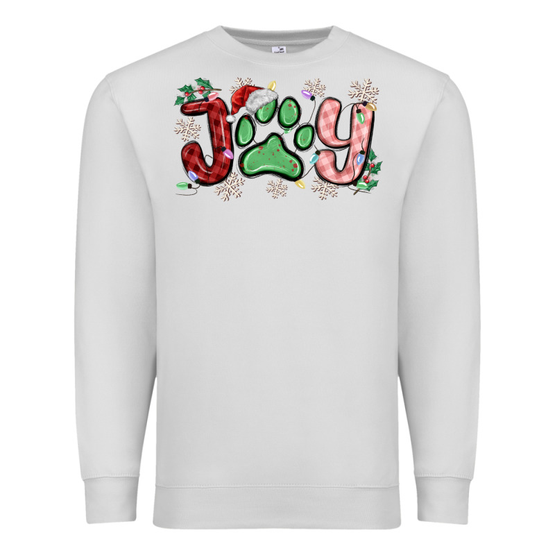 Joy With Dog Paw Premium Sweatshirt by MaliasSmallBusiness | Teevron