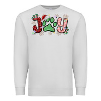 Dove Grey joy with dog paw Premium Sweatshirt - MaliasSmallBusiness