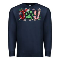 Navy joy with dog paw Premium Sweatshirt - MaliasSmallBusiness