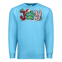 Ocean Blue joy with dog paw Premium Sweatshirt - MaliasSmallBusiness