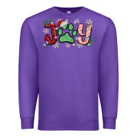 Purple joy with dog paw Premium Sweatshirt - MaliasSmallBusiness