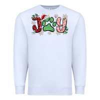 White joy with dog paw Premium Sweatshirt - MaliasSmallBusiness