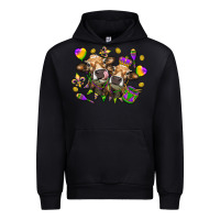 Black Mardi Gras heifers Urban Hoodie - NancyCooperArtShop