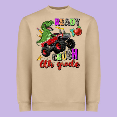 Ready To Crush 6th Grade Heavyweight Sweatshirt Designed By Zillion Design Studio