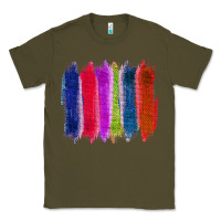Army Green Colored Jute Brush Strokes Classic Tee - Bettercallsaul