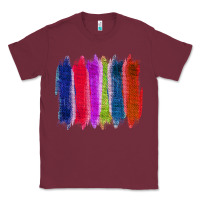 Burgundy Colored Jute Brush Strokes Classic Tee - Bettercallsaul