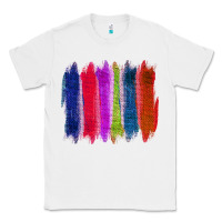 White Colored Jute Brush Strokes Classic Tee - Bettercallsaul