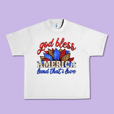 God Bless America Land That I Love Urban Heavy Tee Designed By Hra Design Shop