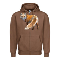 Chestnut Red Fox Zipper Hoodie - LillyAllenDesigns