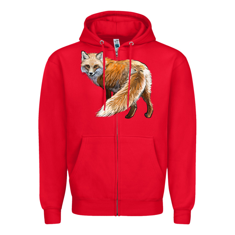 Red Fox Zipper Hoodie by LillyAllenDesigns | Teevron
