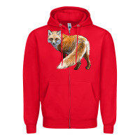 Red Red Fox Zipper Hoodie - LillyAllenDesigns
