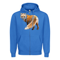 True Royal Red Fox Zipper Hoodie - LillyAllenDesigns