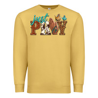 Antique Gold just pray Premium Sweatshirt - NancyCooperArtShop