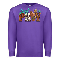 Purple just pray Premium Sweatshirt - NancyCooperArtShop