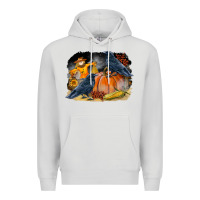 Fall Background With Crow Premium Hoodie | Teevron