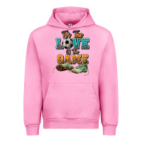 Fuchsia Pink For the love of the game Soccer Urban Hoodie - NancyCooperArtShop