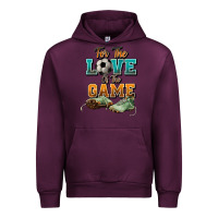Mauve Wine For the love of the game Soccer Urban Hoodie - NancyCooperArtShop