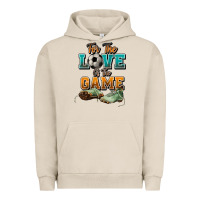 Pigment French Oak For the love of the game Soccer Urban Hoodie - NancyCooperArtShop