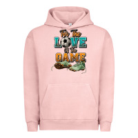 Pigment Salmon For the love of the game Soccer Urban Hoodie - NancyCooperArtShop