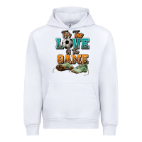 White For the love of the game Soccer Urban Hoodie - NancyCooperArtShop