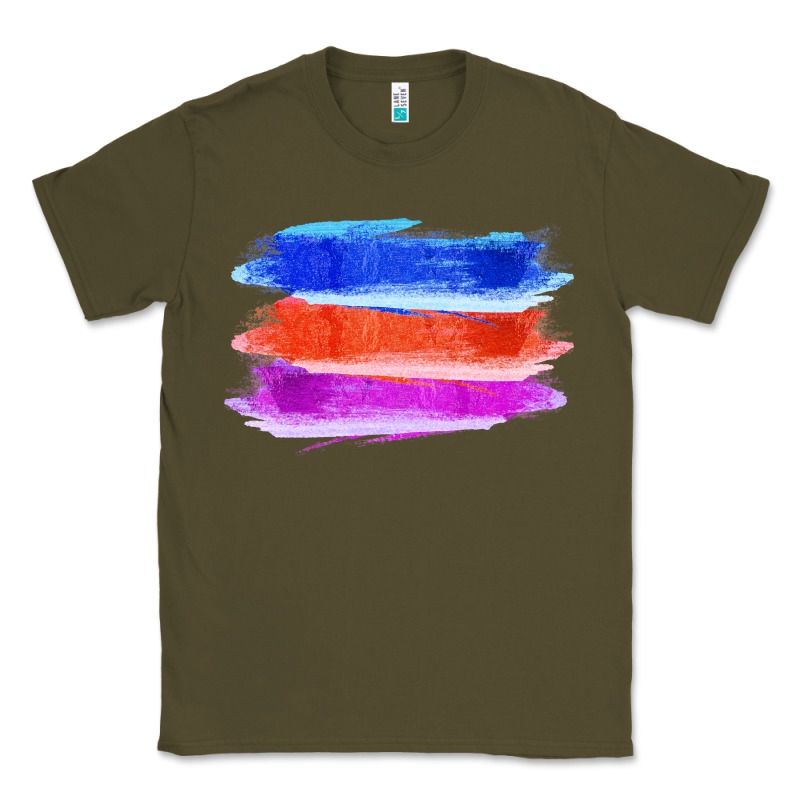 Blue Orange Purple Colored Triple Brush Strokes Classic Tee by Bettercallsaul | Teevron