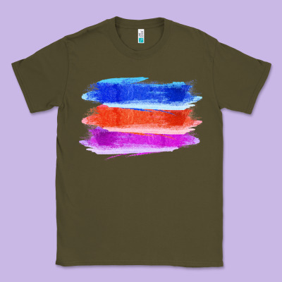 Blue Orange Purple Colored Triple Brush Strokes Classic Tee Designed By Bettercallsaul