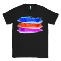 Black Blue Orange Purple Colored Triple Brush Strokes Classic Tee - Bettercallsaul