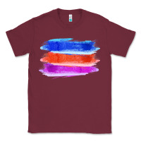 Burgundy Blue Orange Purple Colored Triple Brush Strokes Classic Tee - Bettercallsaul