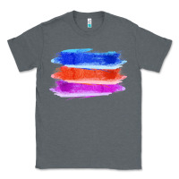 Charcoal Heather Blue Orange Purple Colored Triple Brush Strokes Classic Tee - Bettercallsaul