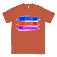 Copper Blue Orange Purple Colored Triple Brush Strokes Classic Tee - Bettercallsaul
