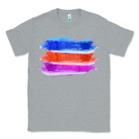 Heather Grey Blue Orange Purple Colored Triple Brush Strokes Classic Tee - Bettercallsaul