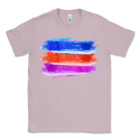 Lilac Blue Orange Purple Colored Triple Brush Strokes Classic Tee - Bettercallsaul