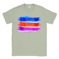 Matcha Blue Orange Purple Colored Triple Brush Strokes Classic Tee - Bettercallsaul