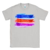 Moon Dust Blue Orange Purple Colored Triple Brush Strokes Classic Tee - Bettercallsaul