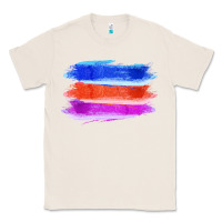 Natural Blue Orange Purple Colored Triple Brush Strokes Classic Tee - Bettercallsaul