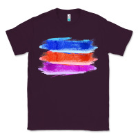 Plum Blue Orange Purple Colored Triple Brush Strokes Classic Tee - Bettercallsaul