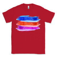 Red Blue Orange Purple Colored Triple Brush Strokes Classic Tee - Bettercallsaul