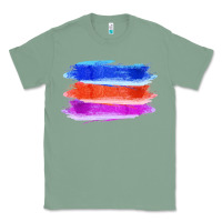 Sage Blue Orange Purple Colored Triple Brush Strokes Classic Tee - Bettercallsaul