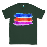 Sports Green Blue Orange Purple Colored Triple Brush Strokes Classic Tee - Bettercallsaul