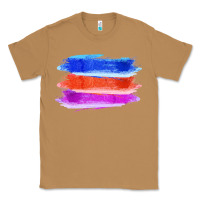Toasted Coconut Blue Orange Purple Colored Triple Brush Strokes Classic Tee - Bettercallsaul