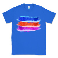 True Royal Blue Orange Purple Colored Triple Brush Strokes Classic Tee - Bettercallsaul