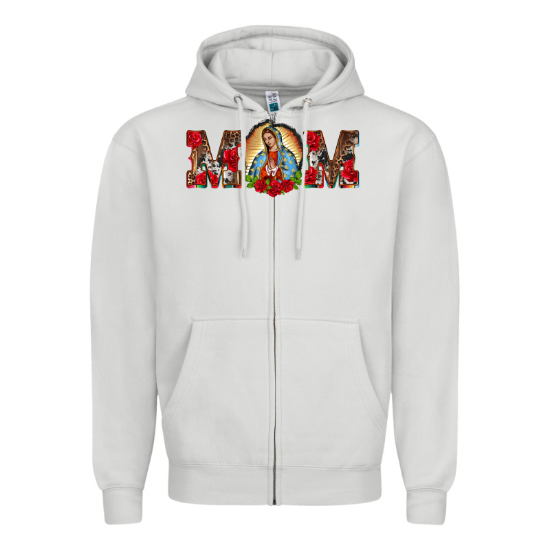 Mom Lady Of Guadalupe Zipper Hoodie by BarkalooDesign | Teevron